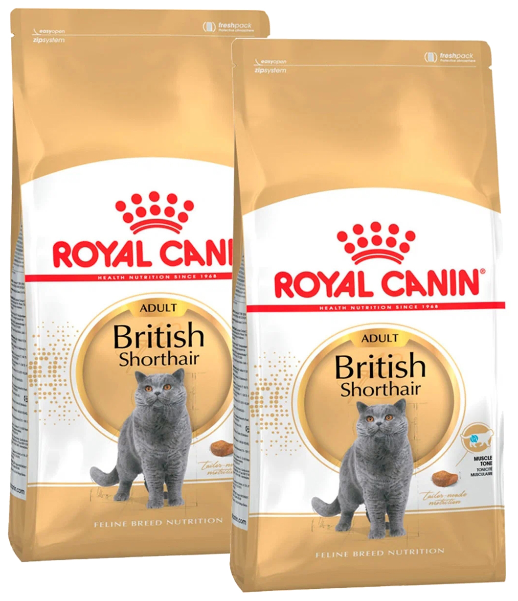 

Сухой корм для кошек Royal Canin British Shorthair Adult, для британских, 2 шт по 2 кг