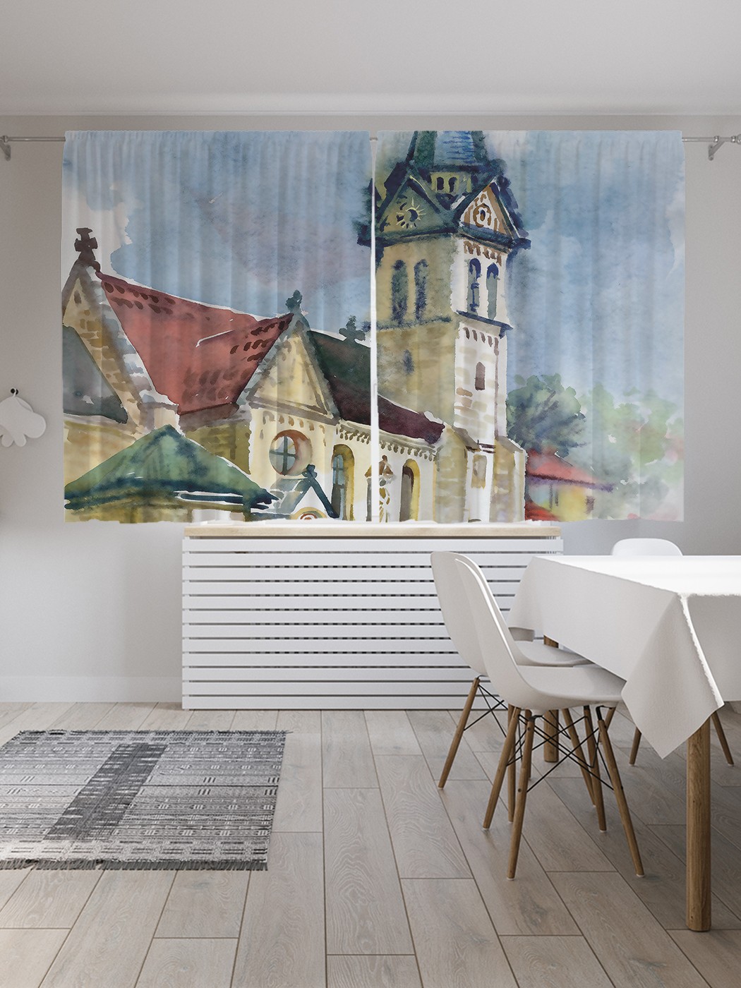 

Классические шторы JoyArty "Сказочный замок", серия Oxford DeLux, 2 полотна 145x180 см, Сказочный замок