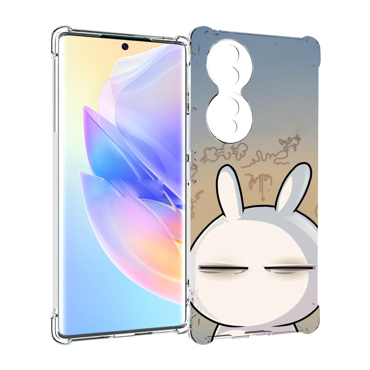 

Чехол MyPads Подозрительный-зайка для Honor 70, Прозрачный, Tocco