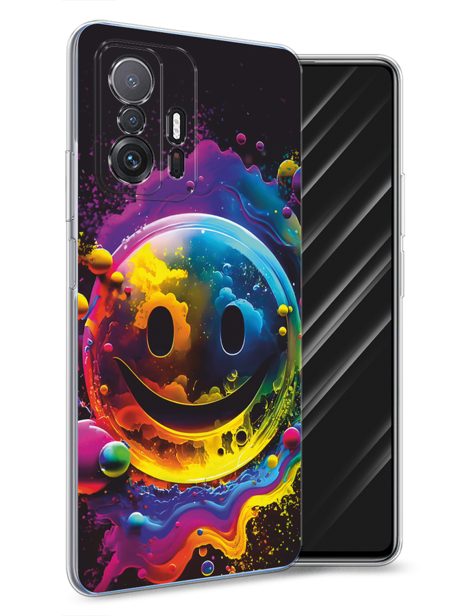 

Чехол Awog на Xiaomi Mi 11T/11T Pro "Кислотный смайл", Фиолетовый;желтый;синий, 313750-1