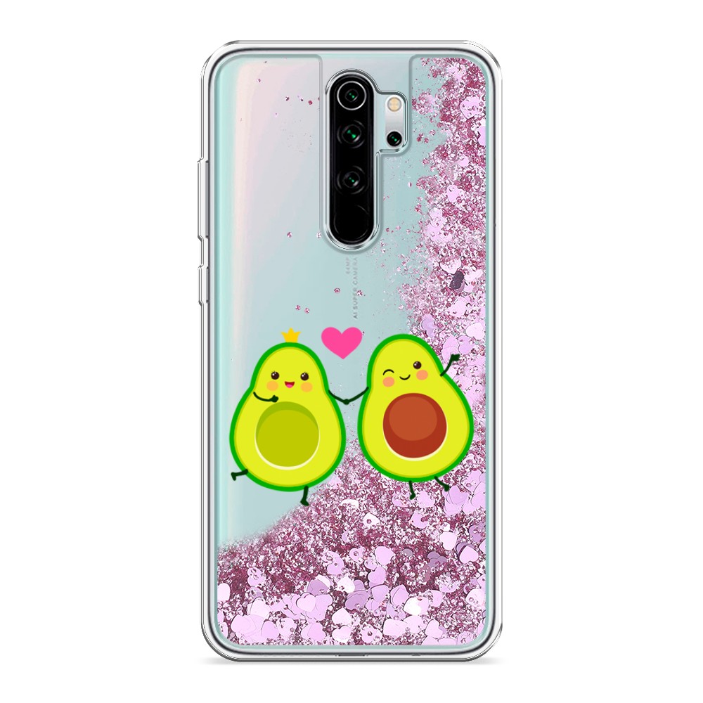 

Жидкий чехол с блестками "Авокадо любят" на Xiaomi Redmi Note 8 Pro