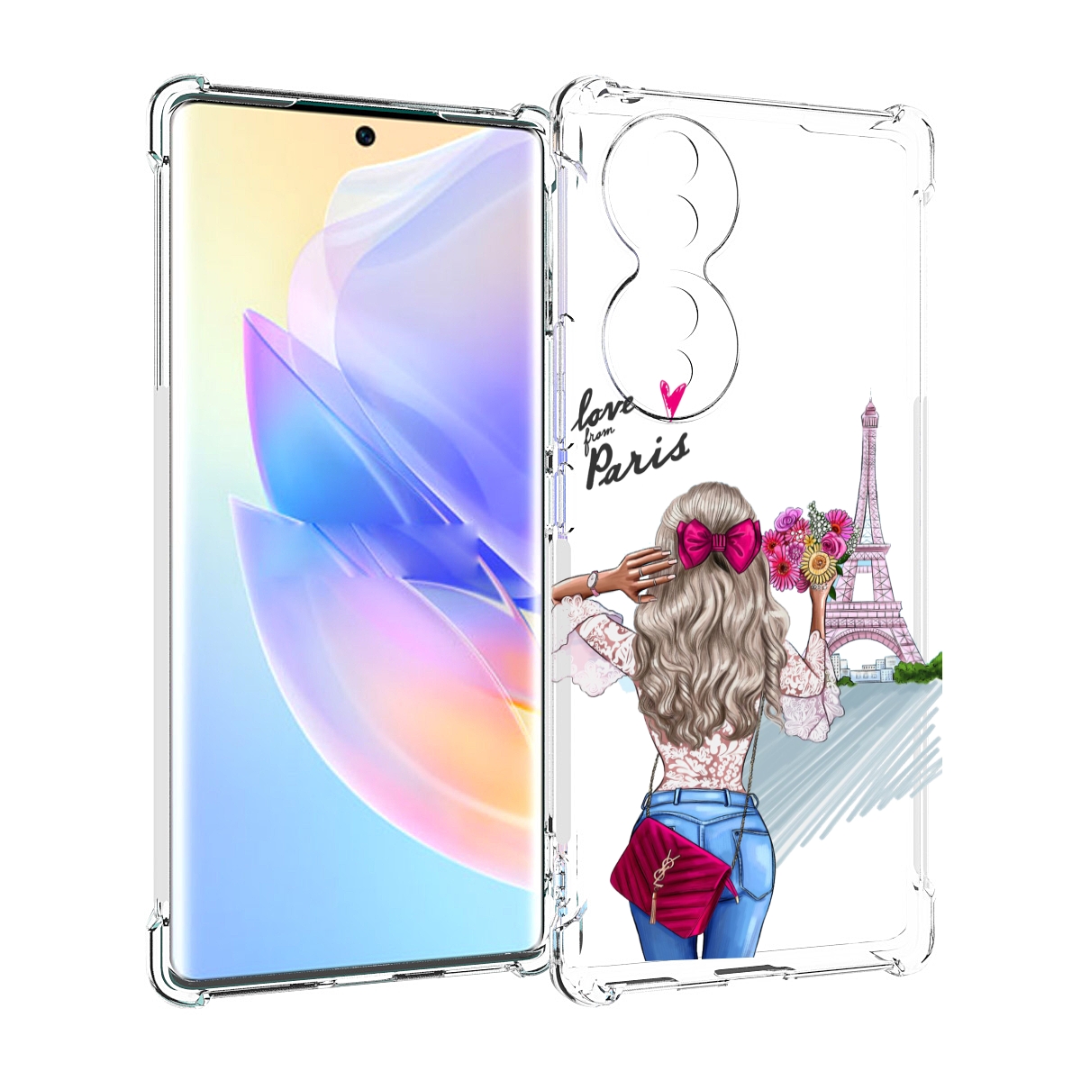 

Чехол MyPads Парижанка женский для Honor 70, Прозрачный, Tocco