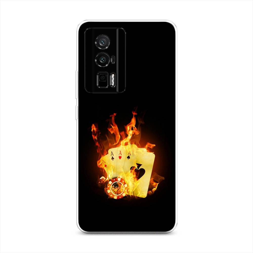 

Чехол Awog на Redmi K60 "Горящие карты", Черный;оранжевый, 317450-9