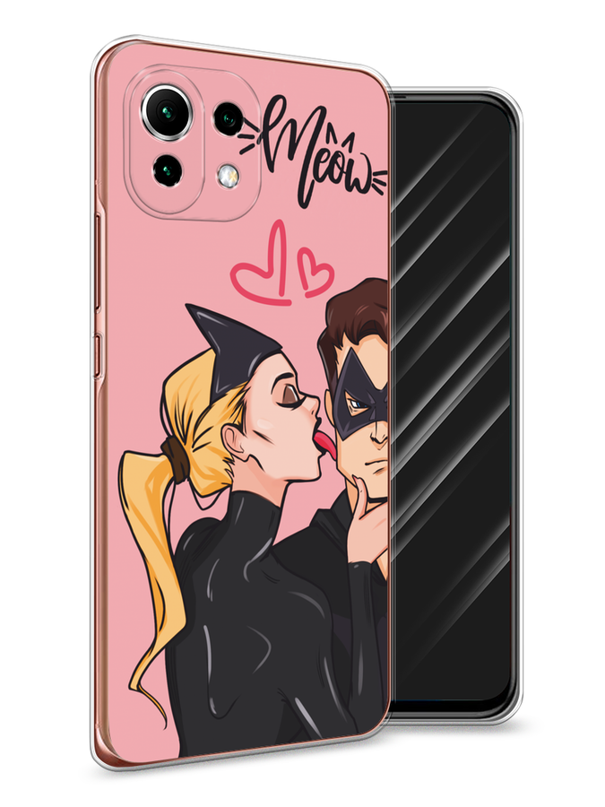 

Чехол Awog на Xiaomi Mi 11 Lite/5G NE "Kiss of Cat Woman", Розовый;черный;бежевый, 311750-1