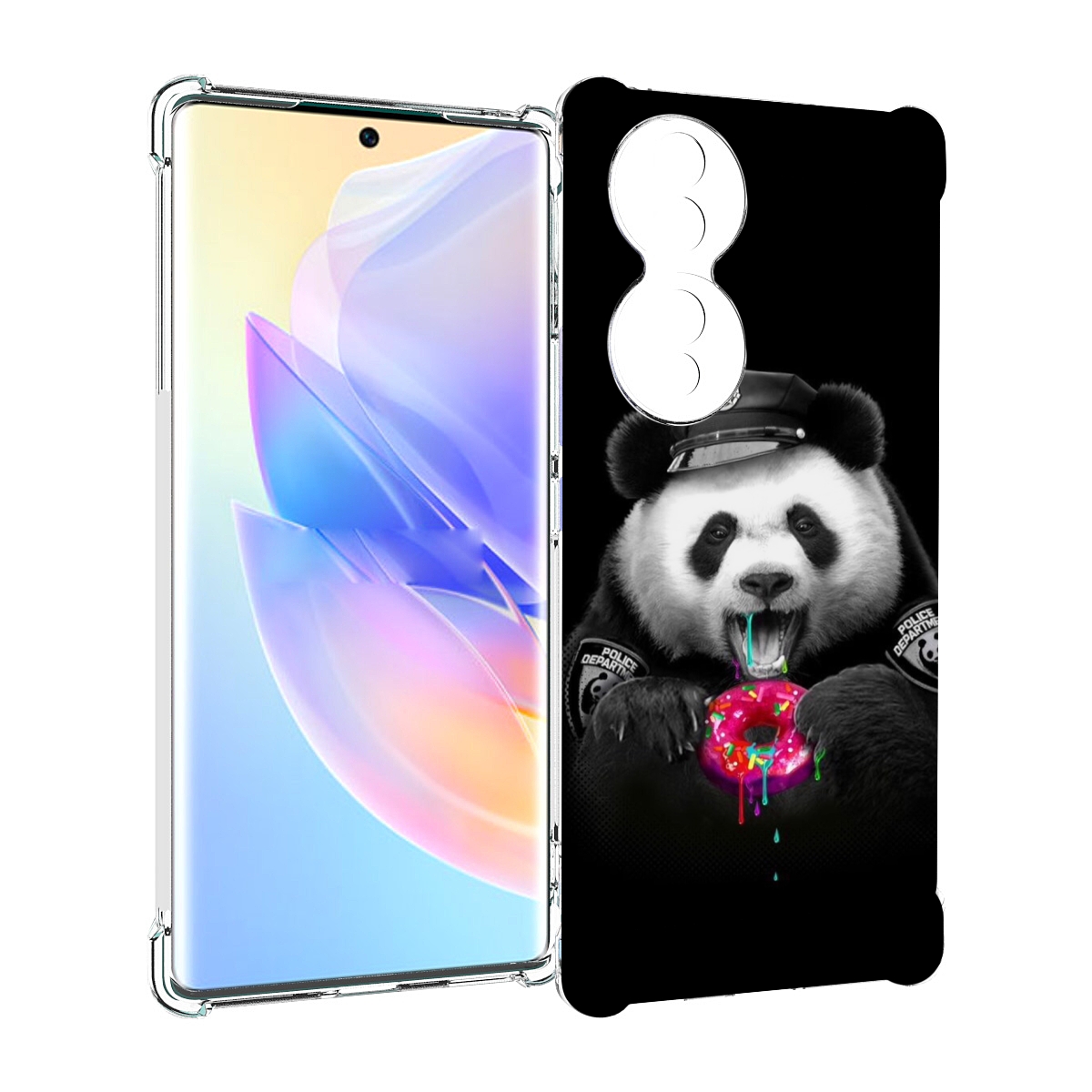 

Чехол MyPads Панда-с-пончиком для Honor 70, Прозрачный, Tocco