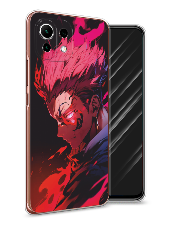

Чехол Awog на Xiaomi Mi 11 Lite/5G NE "Взгляд Сукуны", Розовый;красный;черный, 311750-1