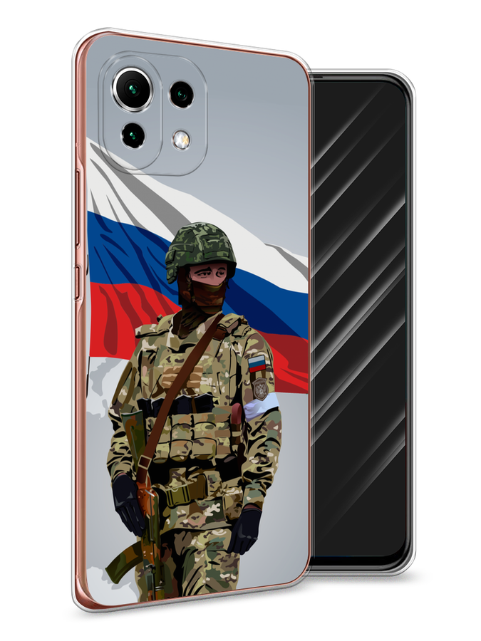 

Чехол Awog на Xiaomi Mi 11 Lite/5G NE "Солдат с флагом", Белый;синий;красный;зеленый, 311750-1