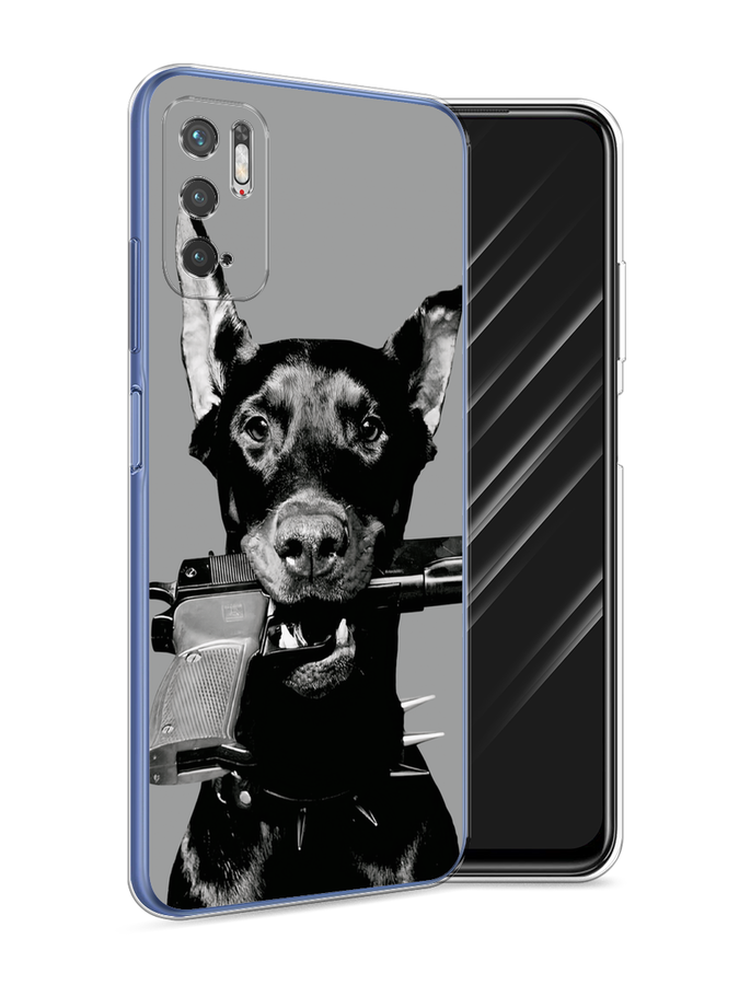 

Чехол Awog на Xiaomi Redmi Note 10T/Note 10 5G, Poco M3 Pro "Доберман", Серый, 311050-1