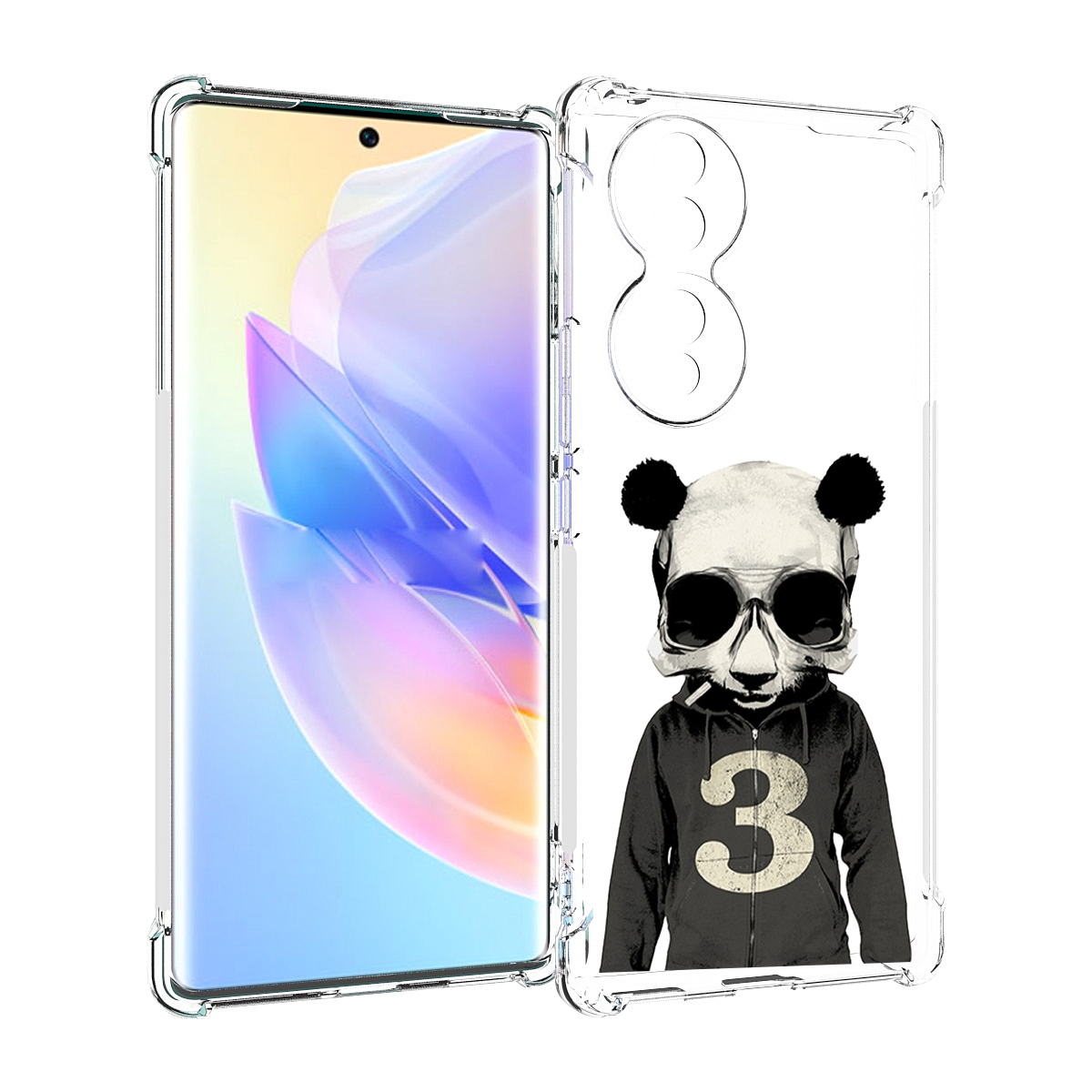 

Чехол MyPads Панда-в-костюме для Honor 70, Прозрачный, Tocco