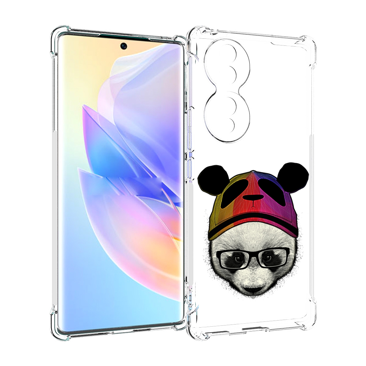 

Чехол MyPads Панда в шапке для Honor 70, Прозрачный, Tocco