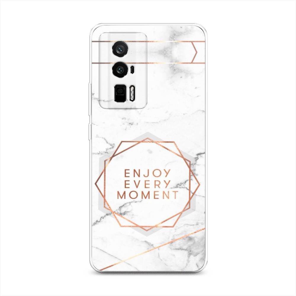 

Чехол Awog на Redmi K60 "Enjoy every moment мрамор", Белый;розовый;серый, 317450-7