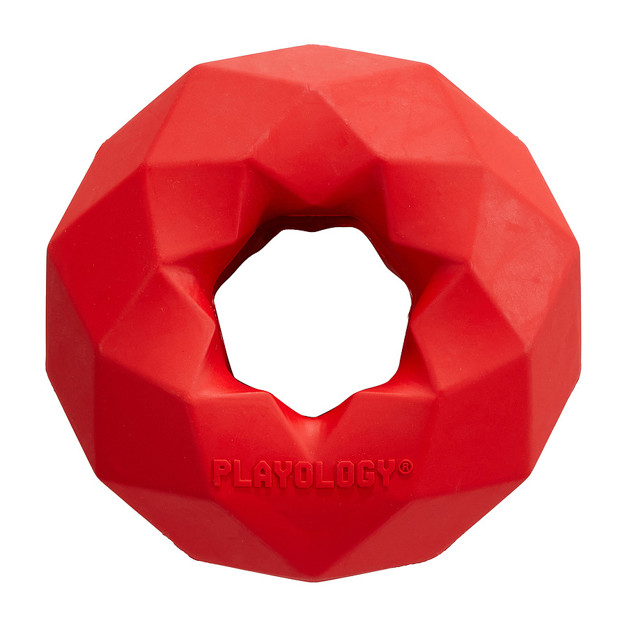 Игрушка для собак Playology Channel Chew Ring жевательное кольцо, говядина, красный
