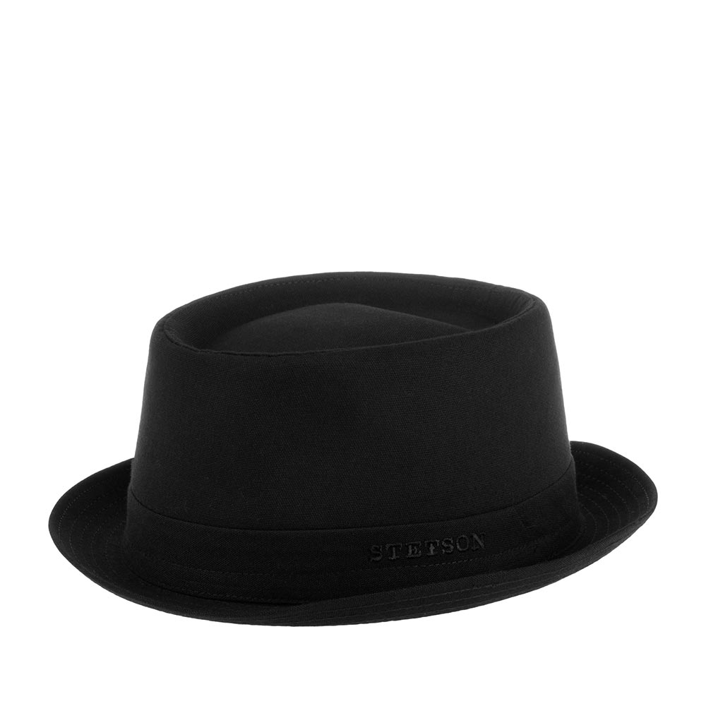 Шляпа унисекс Stetson 1691101 PORK PIE COTTON черная, р.59