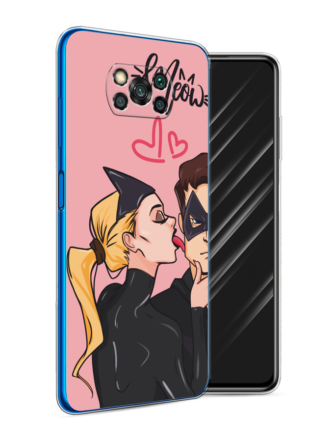 

Чехол Awog на Poco X3/X3 Pro "Kiss of Cat Woman", Розовый;черный;бежевый, 310650-1