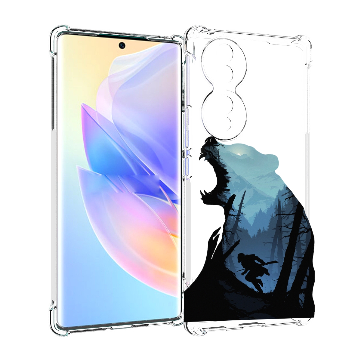 

Чехол MyPads Ночной-медведь для Honor 70, Прозрачный, Tocco