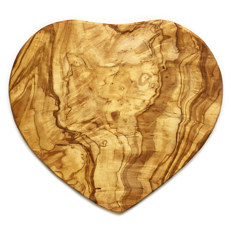 фото Доска из оливкового дерева в форме сердца, 18 см, италия. casa dell` arte