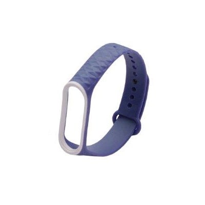 Ремешок для Mi band 3/4 Double Color Diamond синий с белым