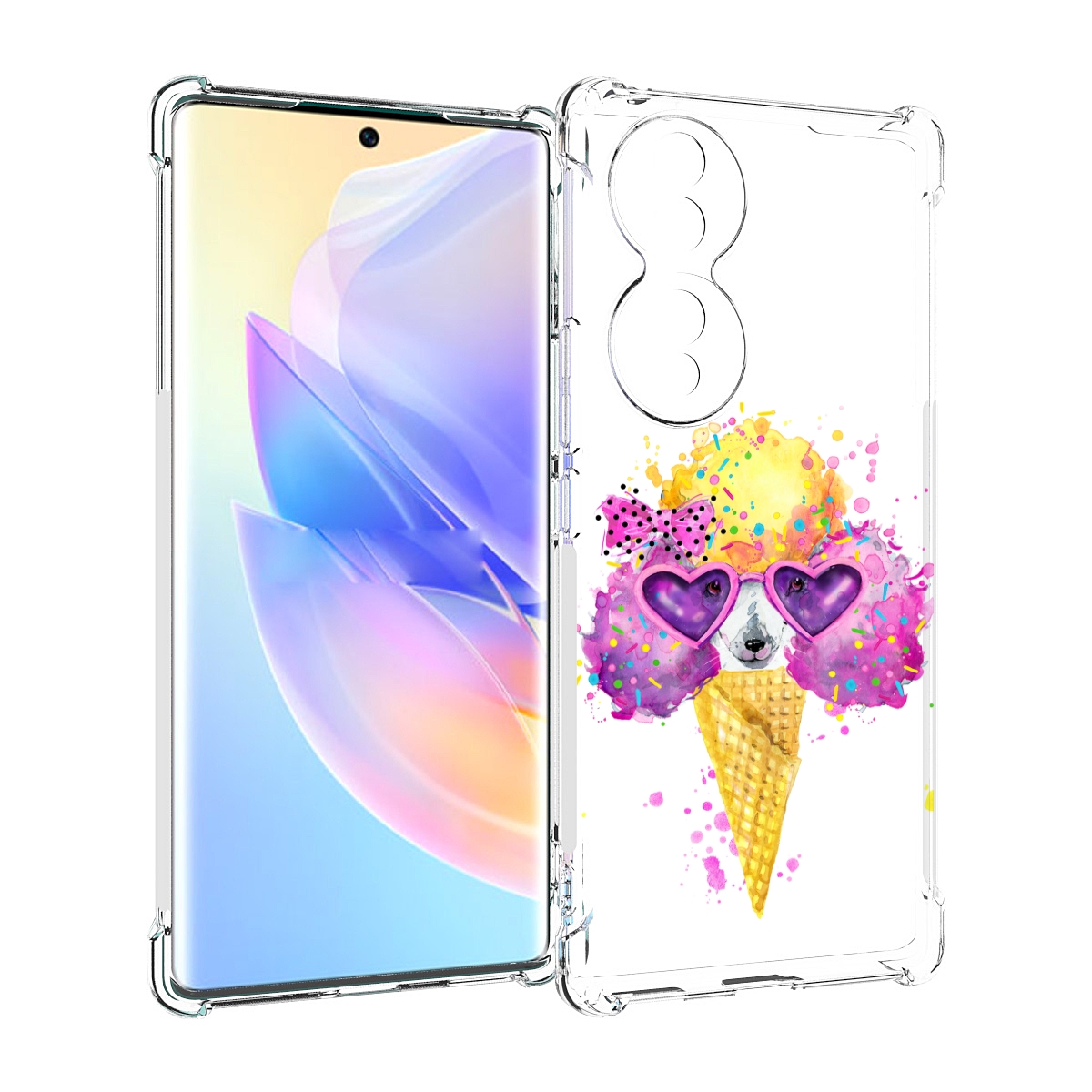 

Чехол MyPads Рожок для Honor 70, Прозрачный, Tocco