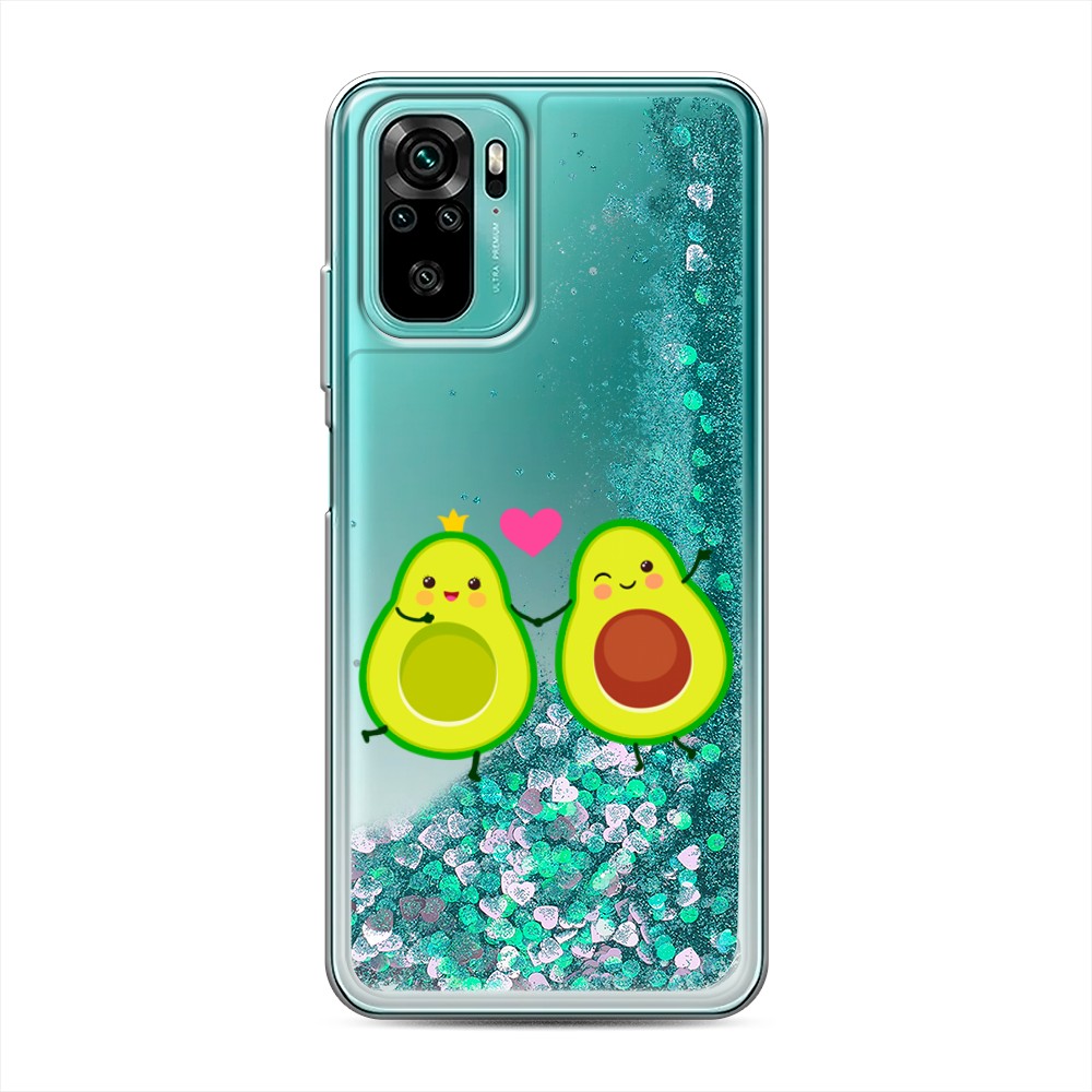 

Жидкий чехол с блестками "Авокадо любят" на Xiaomi Redmi Note 10S