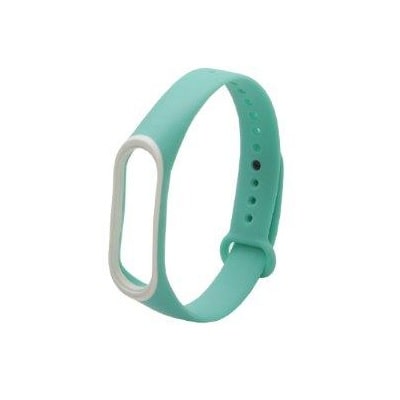 

Ремешок для Mi band 3/4 Double Color бирюзовый с белым