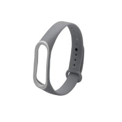 фото Ремешок для mi band 3/4 double color серый с белым unknown