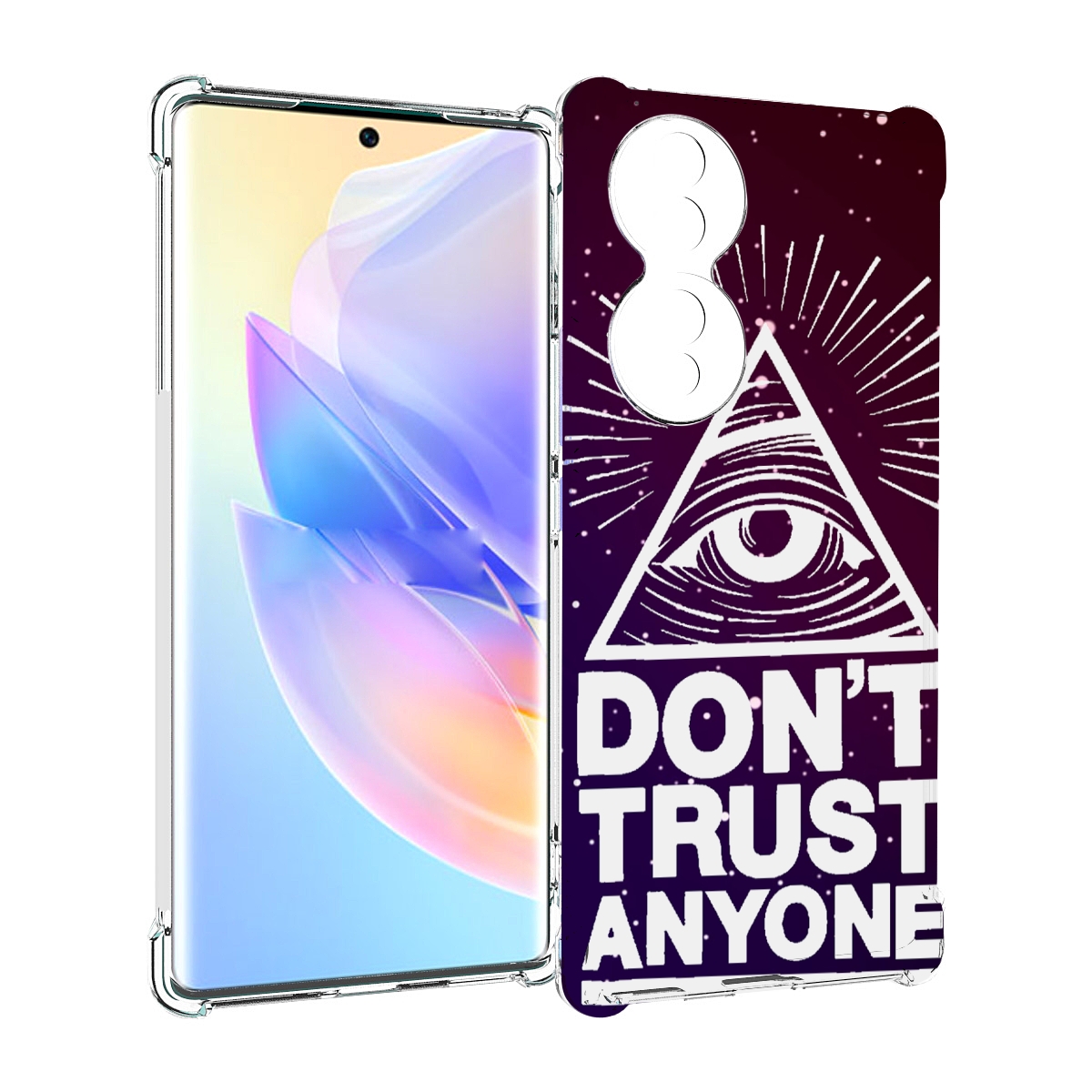 

Чехол MyPads Не-доверяй для Honor 70, Прозрачный, Tocco