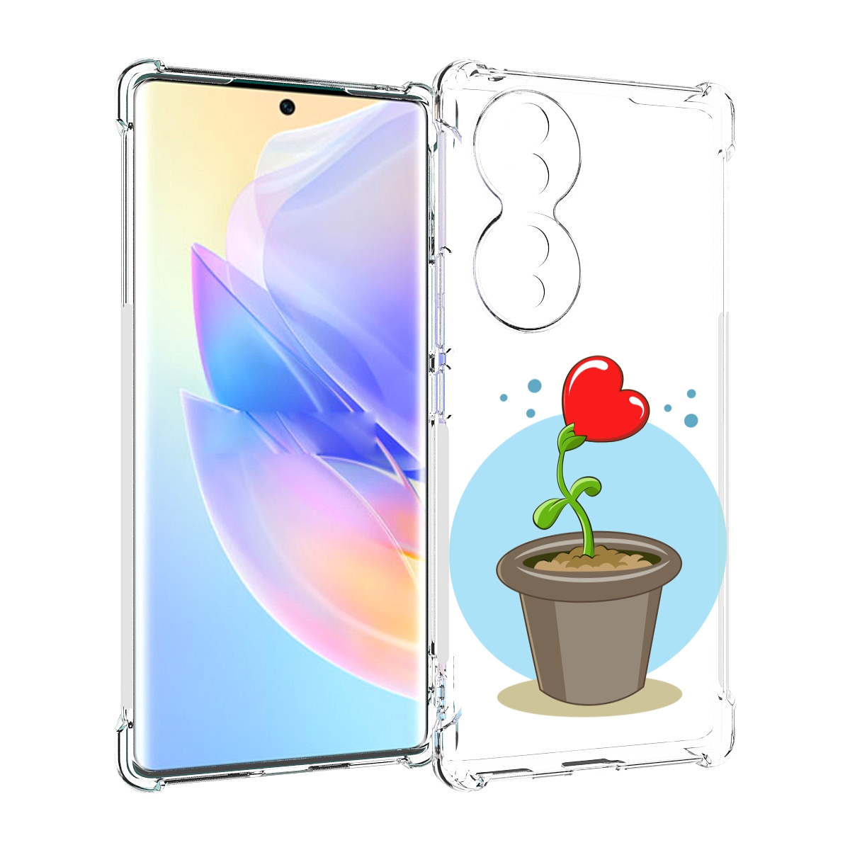 

Чехол MyPads Растение любви 14 февраля для Honor 70, Прозрачный, Tocco