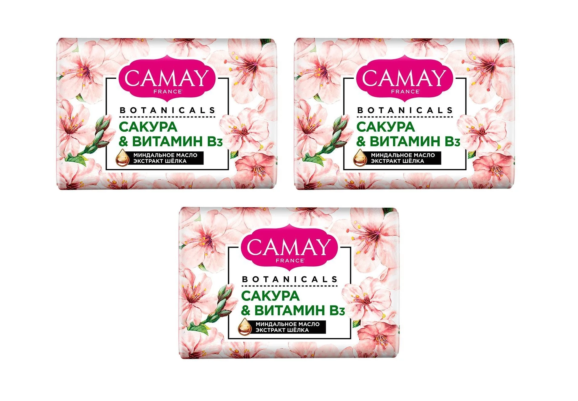 Мыло CAMAY Botanicals Сакура 85 г 3 шт