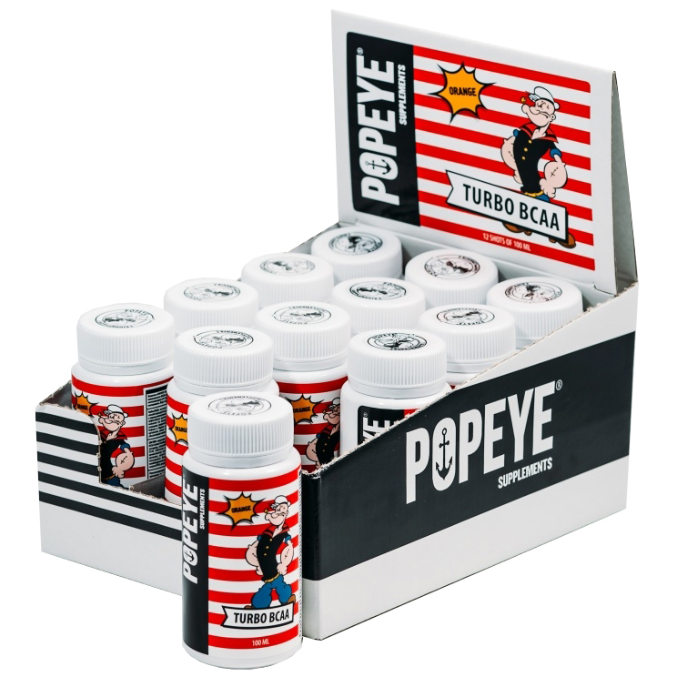

Popeye Supplements BCAA Turbo Shot 100 мл, апельсин, BCAA Turbo Shot