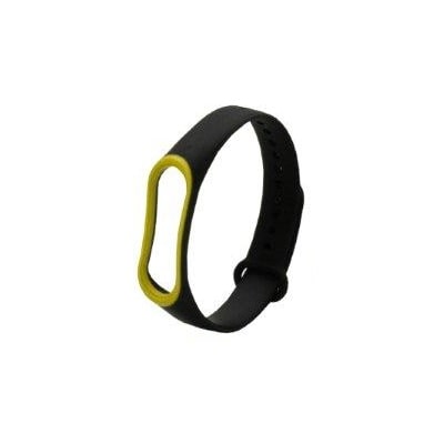 Ремешок для Mi band 3/4 Double Color черный с желтым