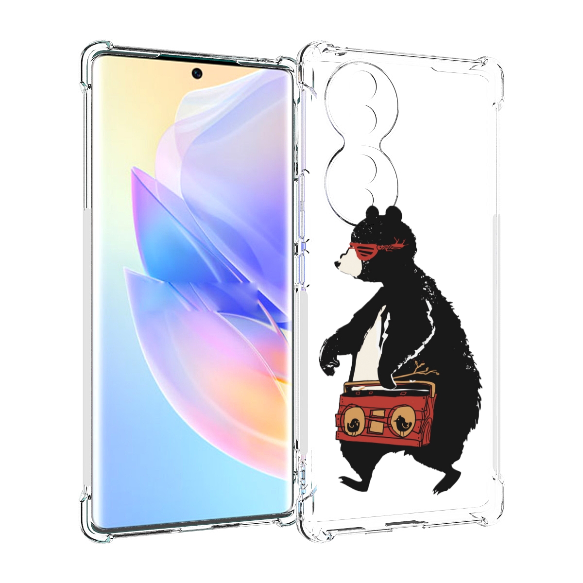 

Чехол MyPads Музыкальный медведь для Honor 70, Прозрачный, Tocco