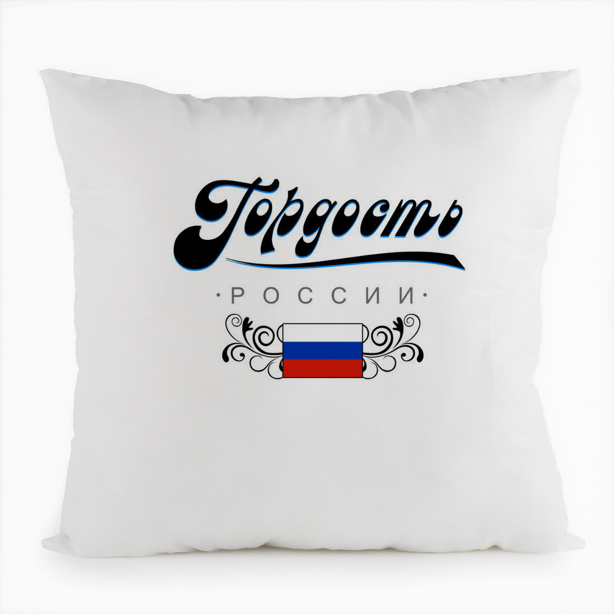 

Подушка белая CoolPodarok Прикол. Семья. Гордость России, Белый