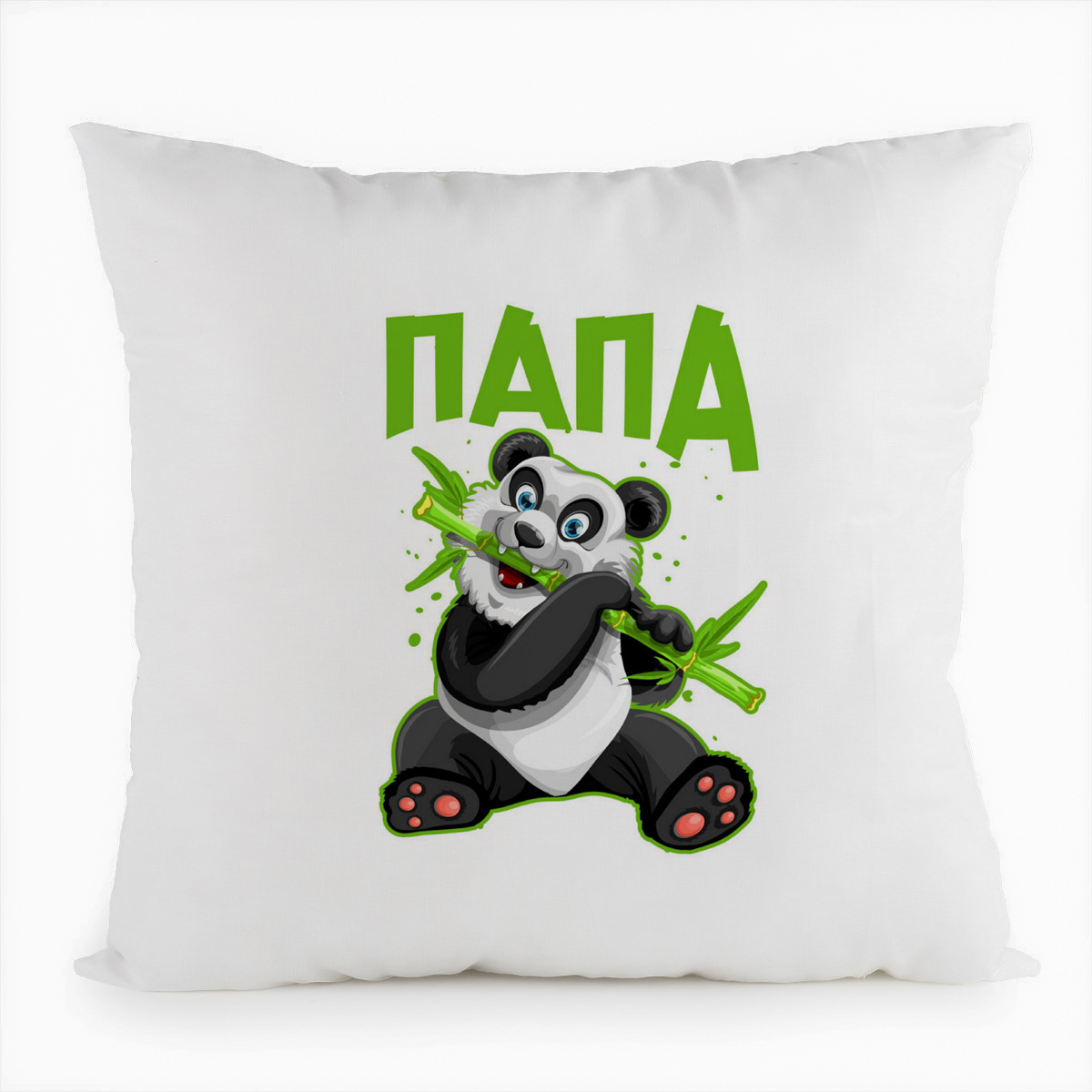

Подушка белая CoolPodarok Прикол. Семья. Папа. Панда, Белый