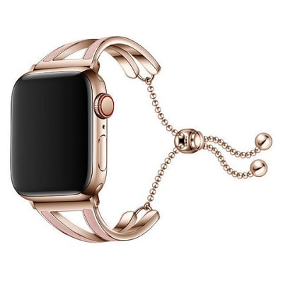 Ремешок Apple Watch 38 mm V Lady розовый с золотым