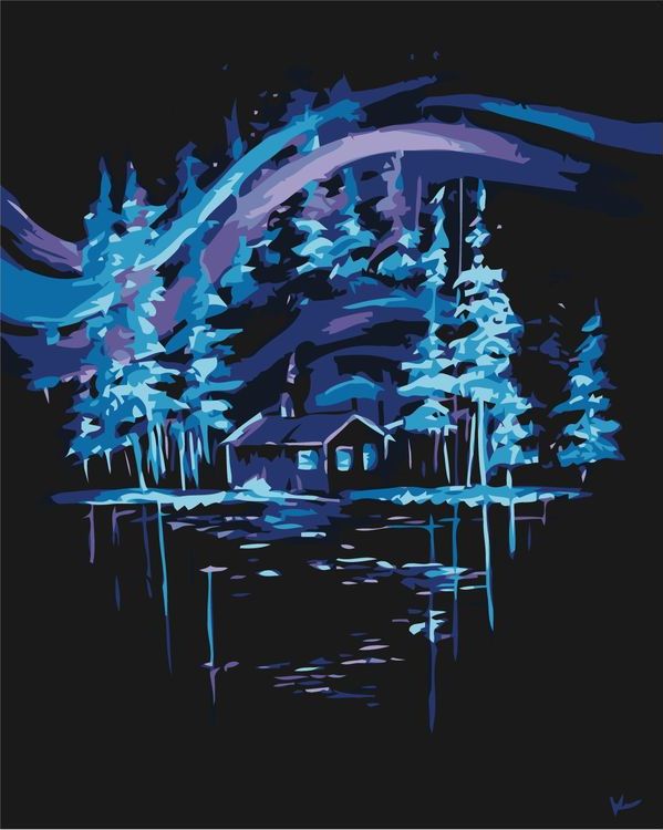 

Картина по номерам Живопись по Номерам Северное сияние, 40x50, Северное сияние