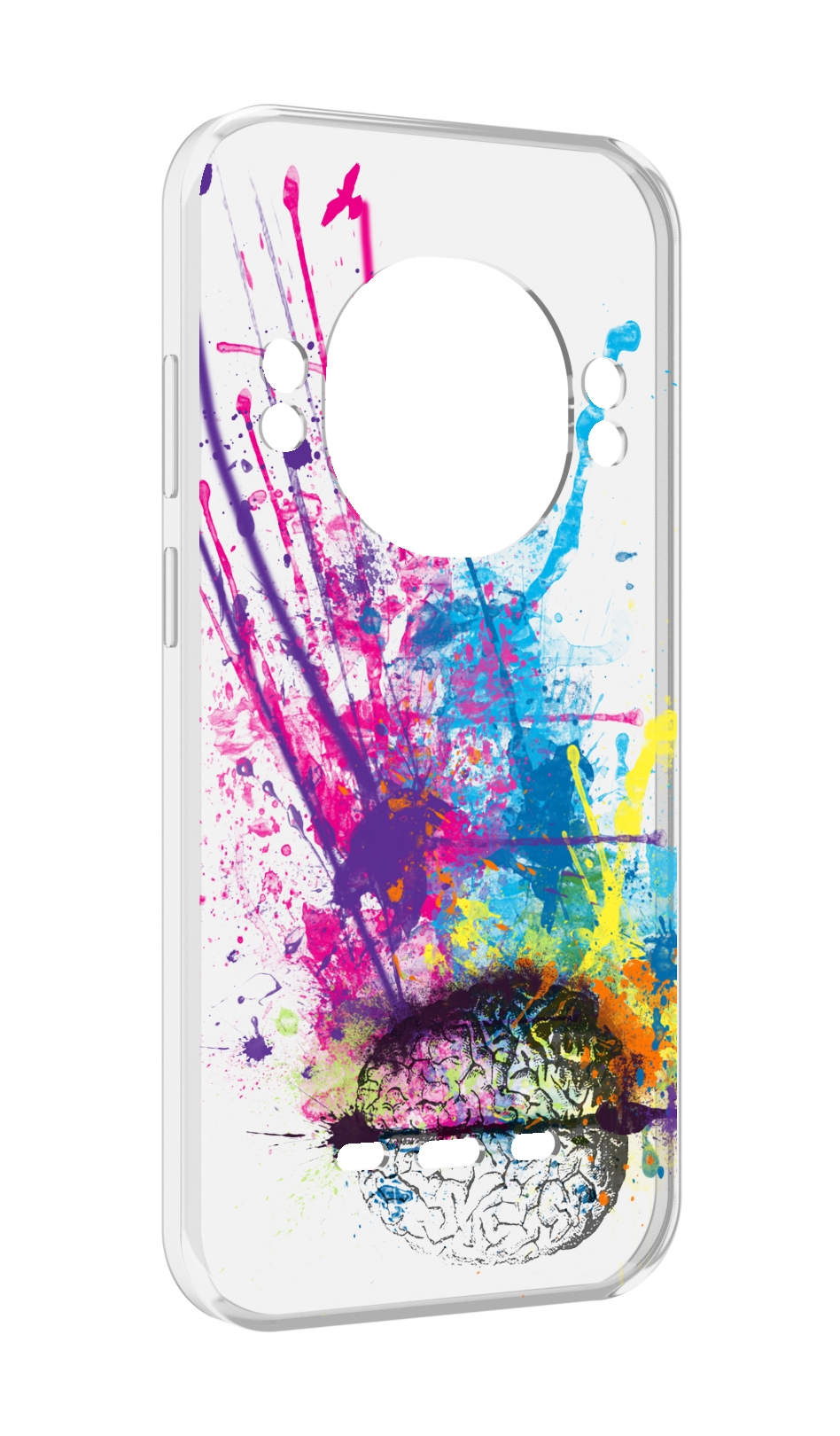 

Чехол MyPads яркий красочный мозг для UleFone Power Armor 16 Pro, Прозрачный, Tocco