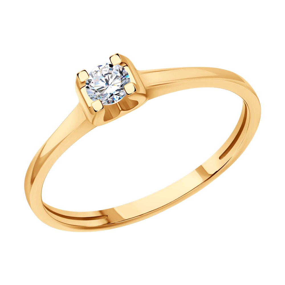 

Кольцо помолвочное из красного золота с бриллиантом р.  SOKOLOV Diamonds 1012451, 1012451