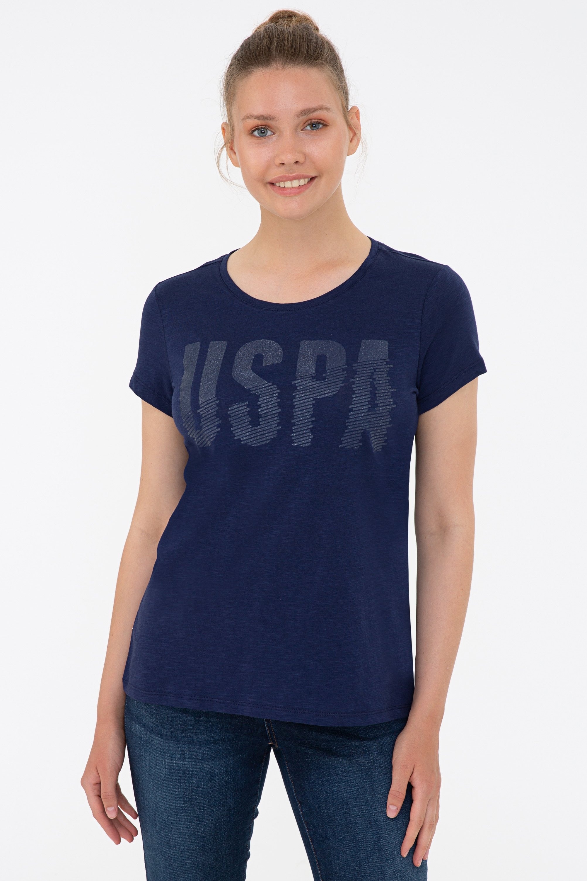 

Футболка женская U.S. POLO Assn. G082GL0110GEAN21 синяя S, Синий, G082GL0110GEAN21