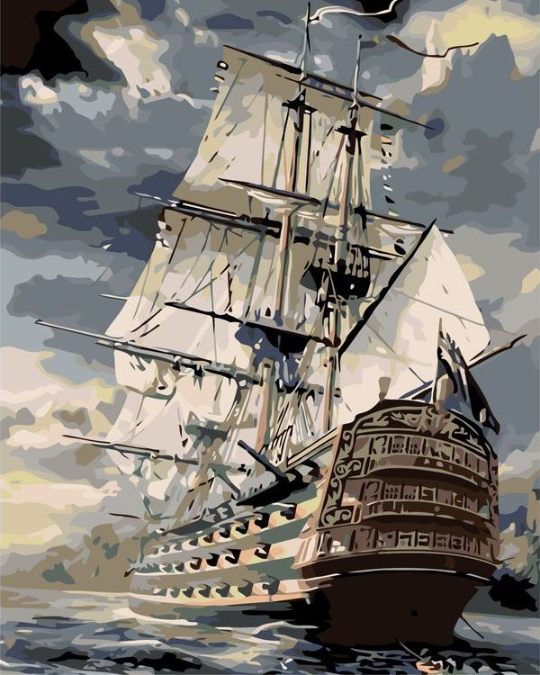 

Картина по номерам Живопись по Номерам Фрегат, 40x50, Фрегат