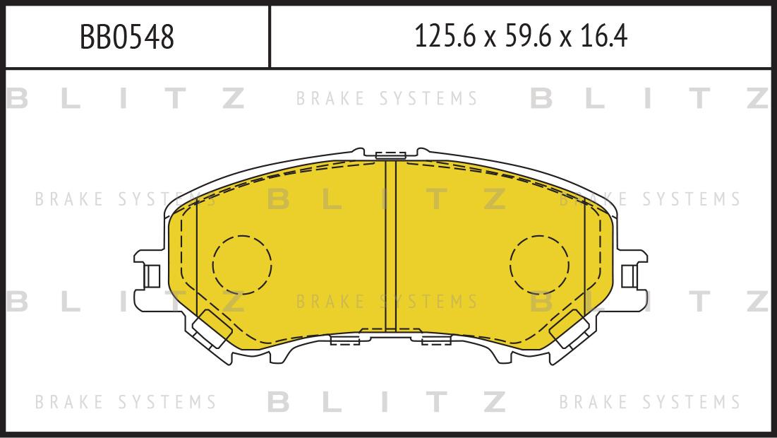 

Тормозные колодки BLITZ дисковые bb0548