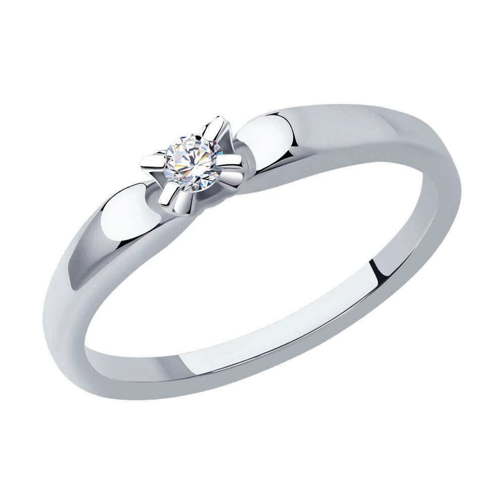 

Кольцо помолвочное из белого золота с бриллиантом р. 16 SOKOLOV Diamonds 1012418-3, 1012418-3