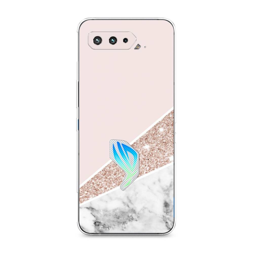 

Чехол для Asus Rog Phone 5/5s "Блестящий розовый мрамор", 44250-3