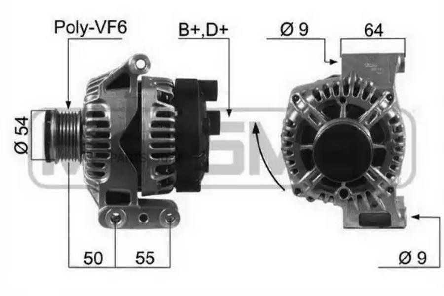 

Генератор ERA 14V 90A 210451