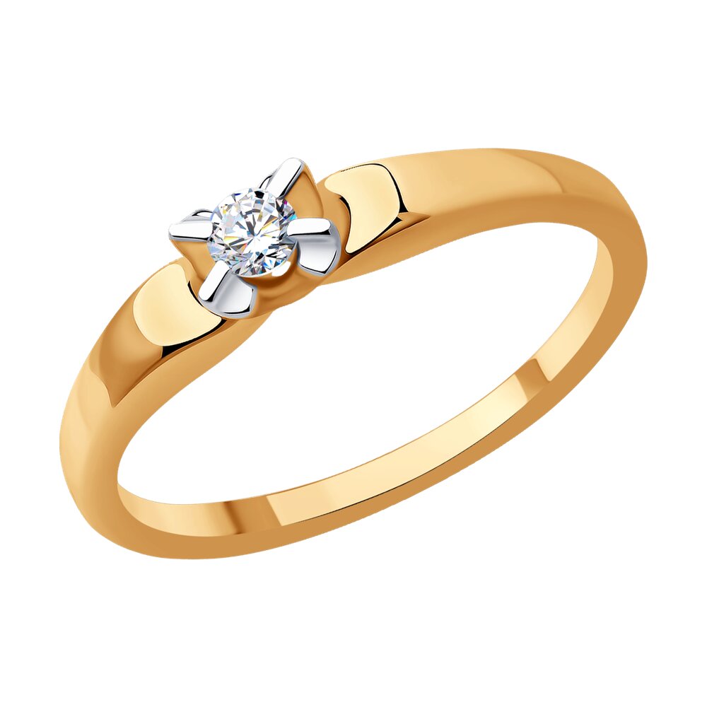 

Кольцо помолвочное из красного золота с бриллиантом р. 17 SOKOLOV Diamonds 1012389, 1012389