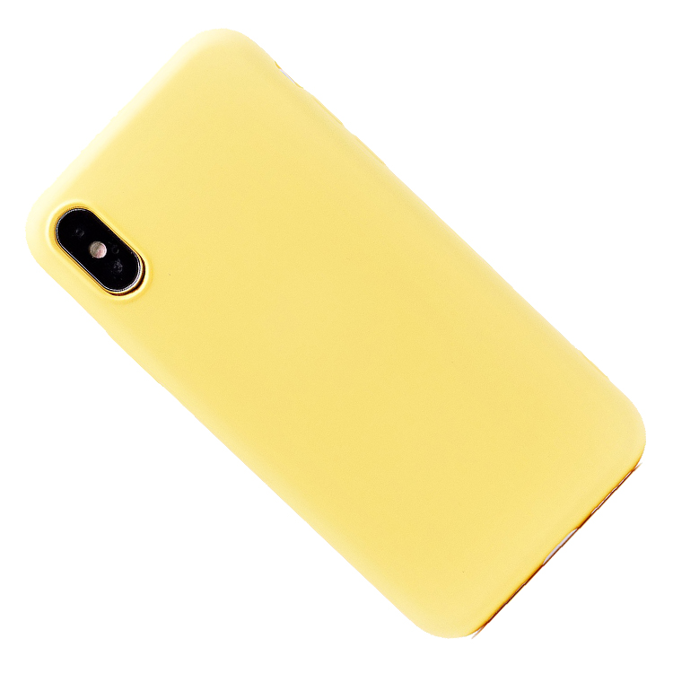 фото Чехол для apple iphone x, iphone xs силиконовый soft touch 2 <желтый> promise mobile