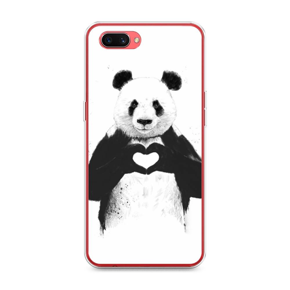 

Чехол Awog на Oppo A3s "Панда love", Разноцветный, 250650-10