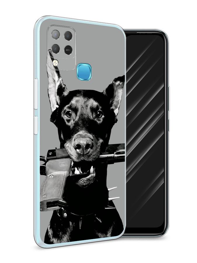 

Чехол Awog на Infinix HOT 10S/Hot 11 G37 "Доберман", Серый, 3102150-1