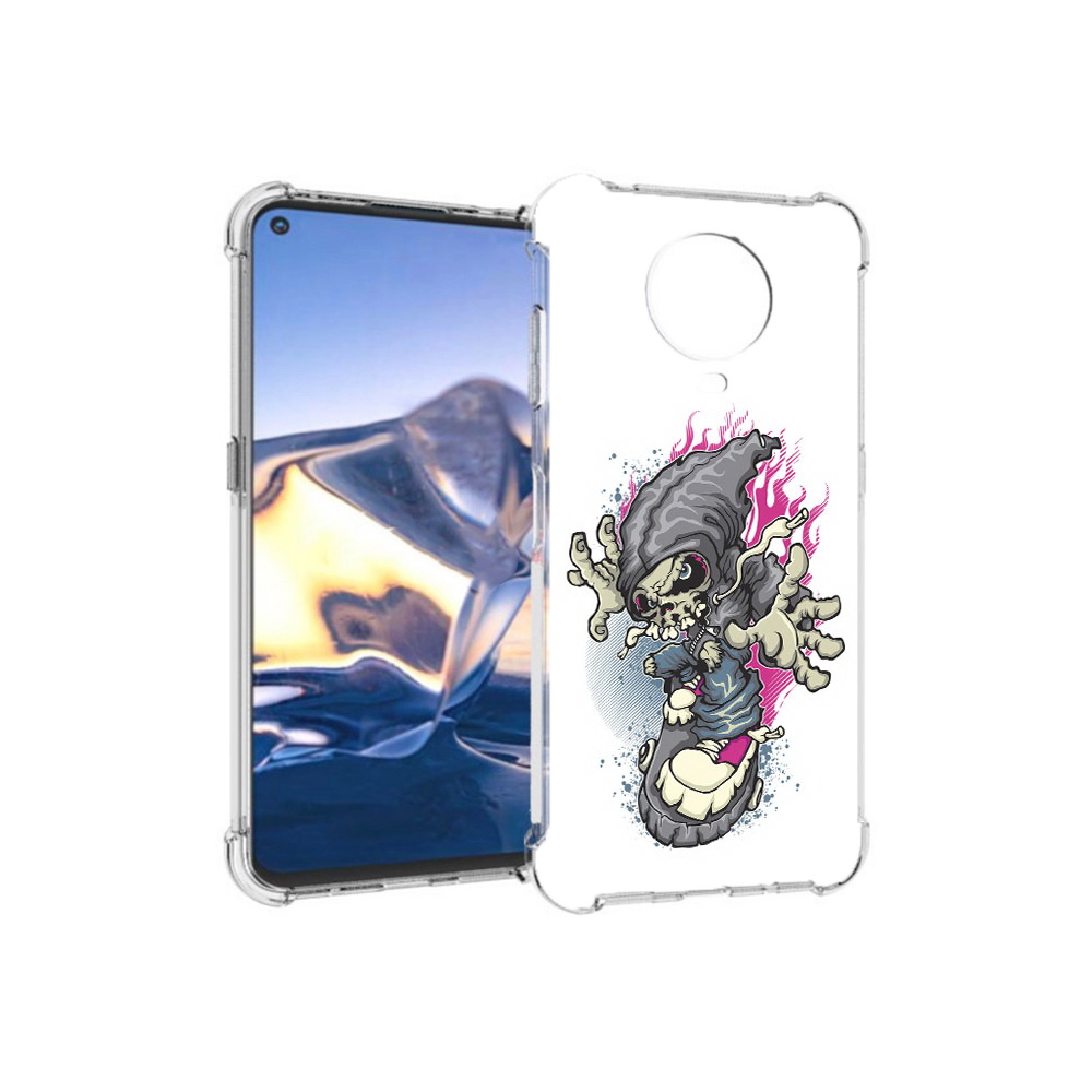 фото Чехол mypads tocco для nokia g10 нарисованный скелет на скейт борде (pt171673.98.512)