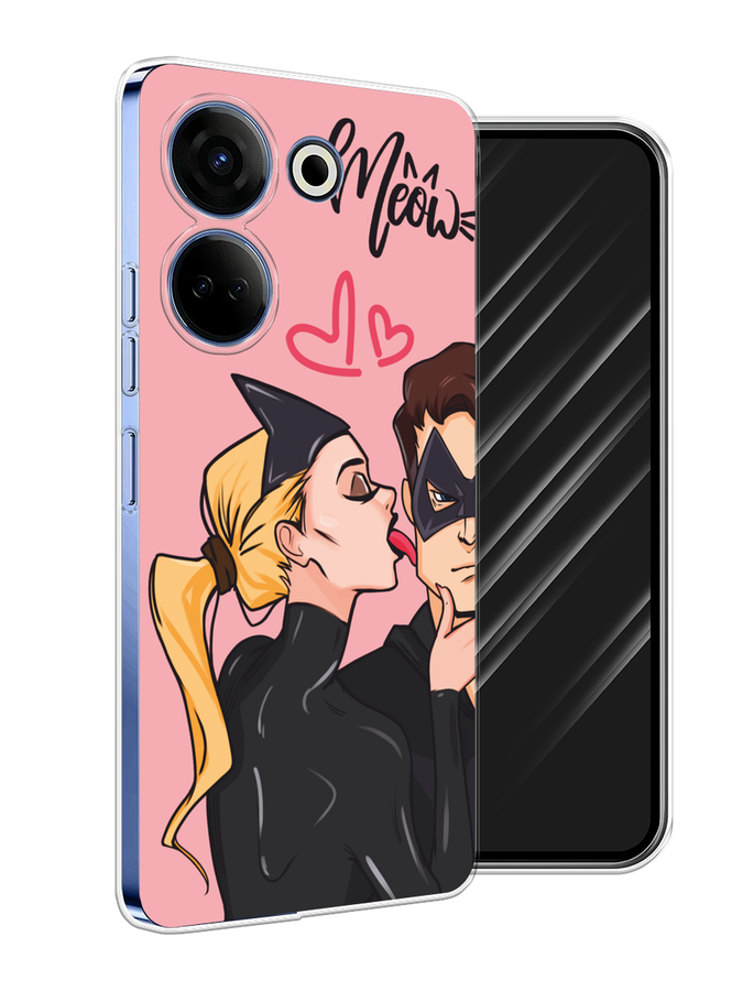 

Чехол Awog на Tecno Camon 20 Pro 4G "Kiss of Cat Woman", Розовый;черный;бежевый, 304350-1