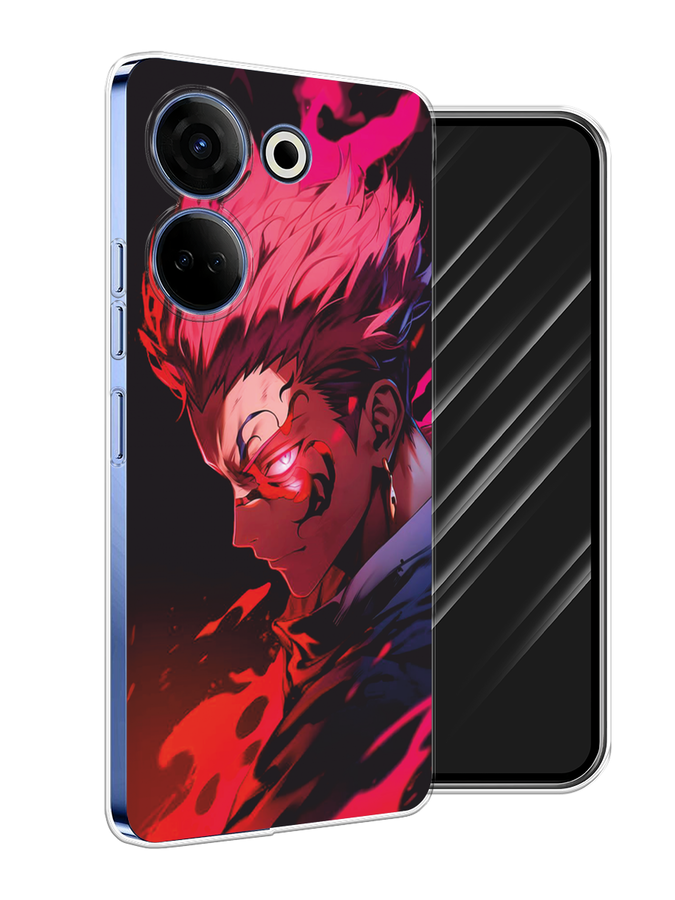 

Чехол Awog на Tecno Camon 20 Pro 4G "Взгляд Сукуны", Розовый;красный;черный, 304350-1